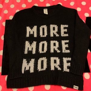 VS pink more sweater Sz m new